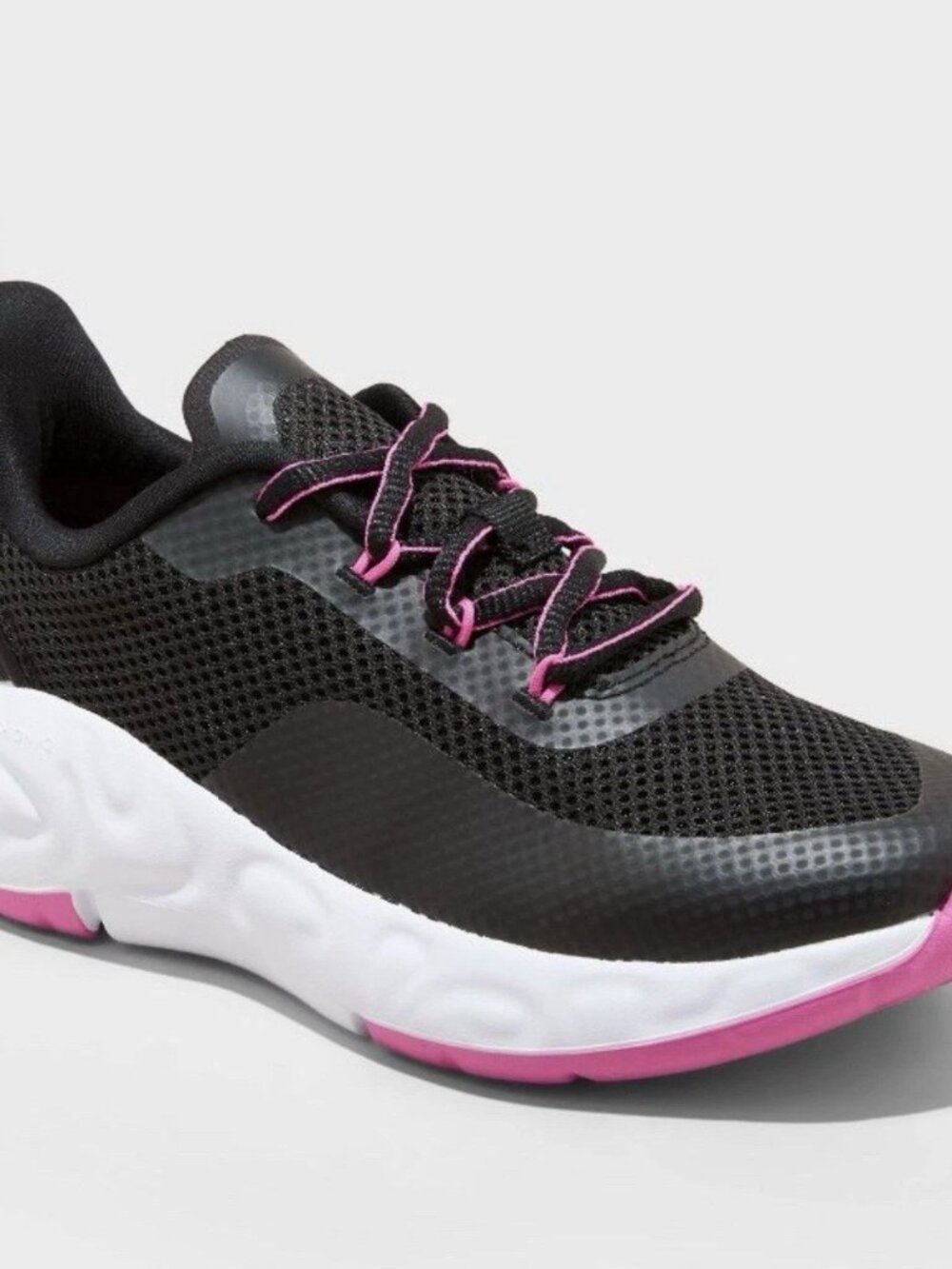 All In Motion Camren Performance Sneakers Girls Size 6 Black Pink Athletic Shoes - Picture 4 of 5